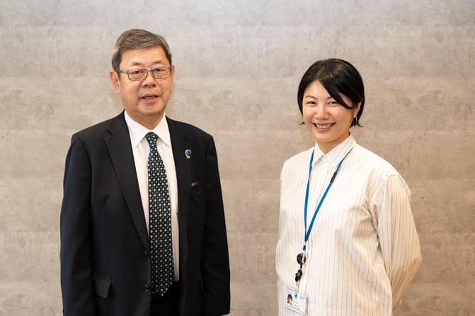 京浜臨海土地活用検討班の班長・松本剛氏と主査・阿部智子氏