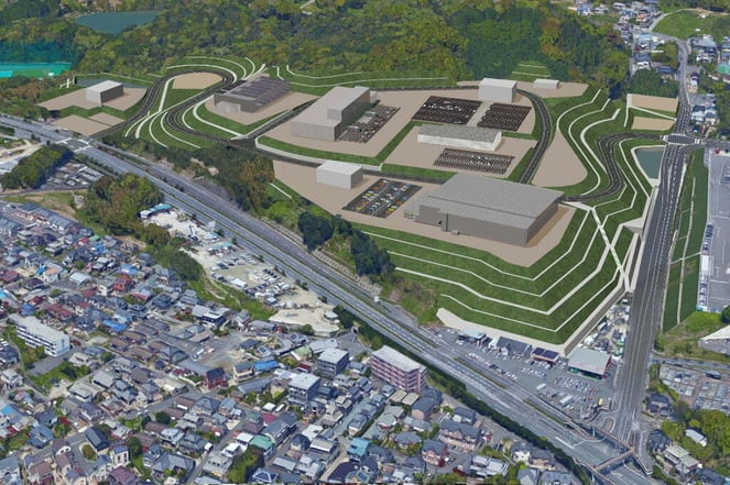 当時使われていた、篠栗産業団地の３次元パース